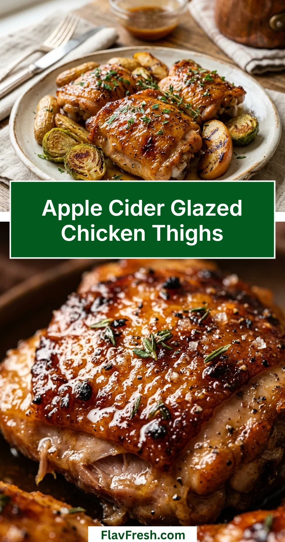 Apple Cider Glazed Chicken Thighs