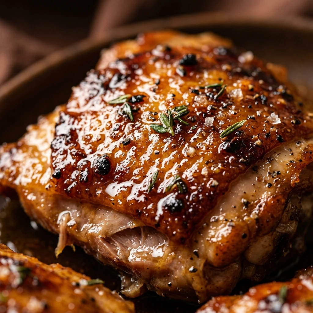 Apple Cider Glazed Chicken Thighs
