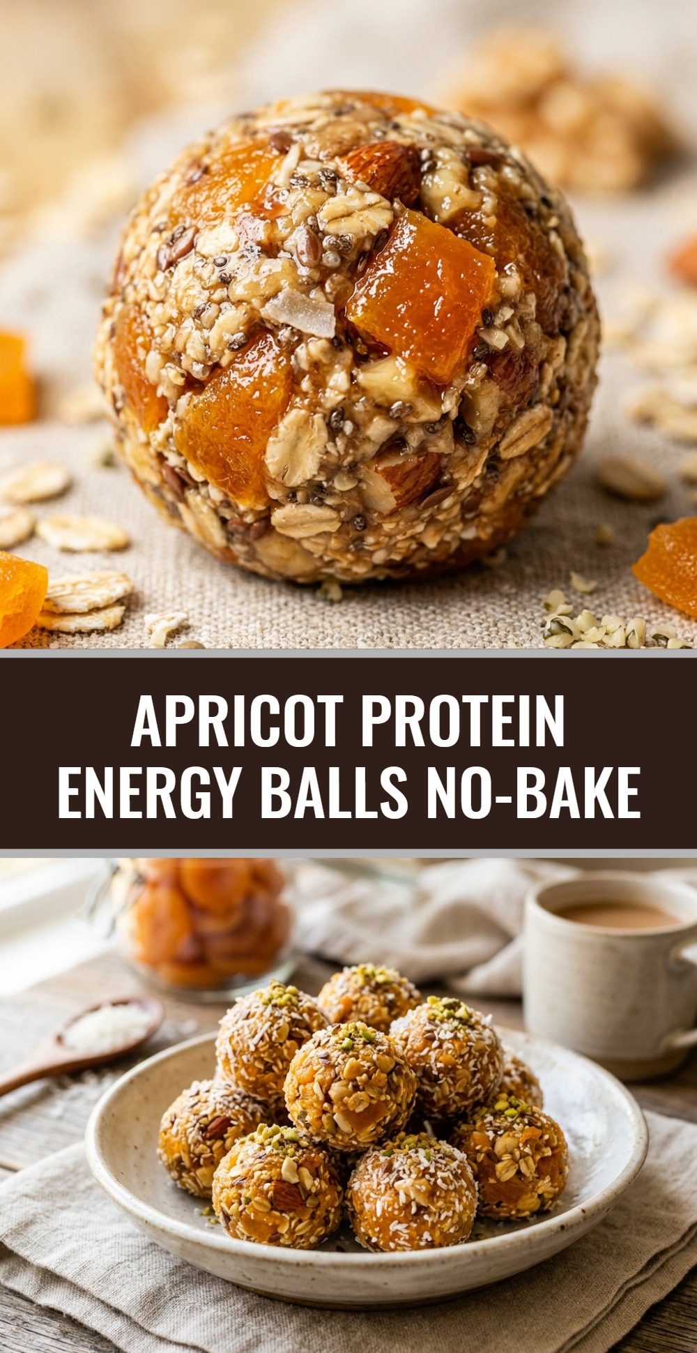 Apricot Protein Energy Balls No-Bake