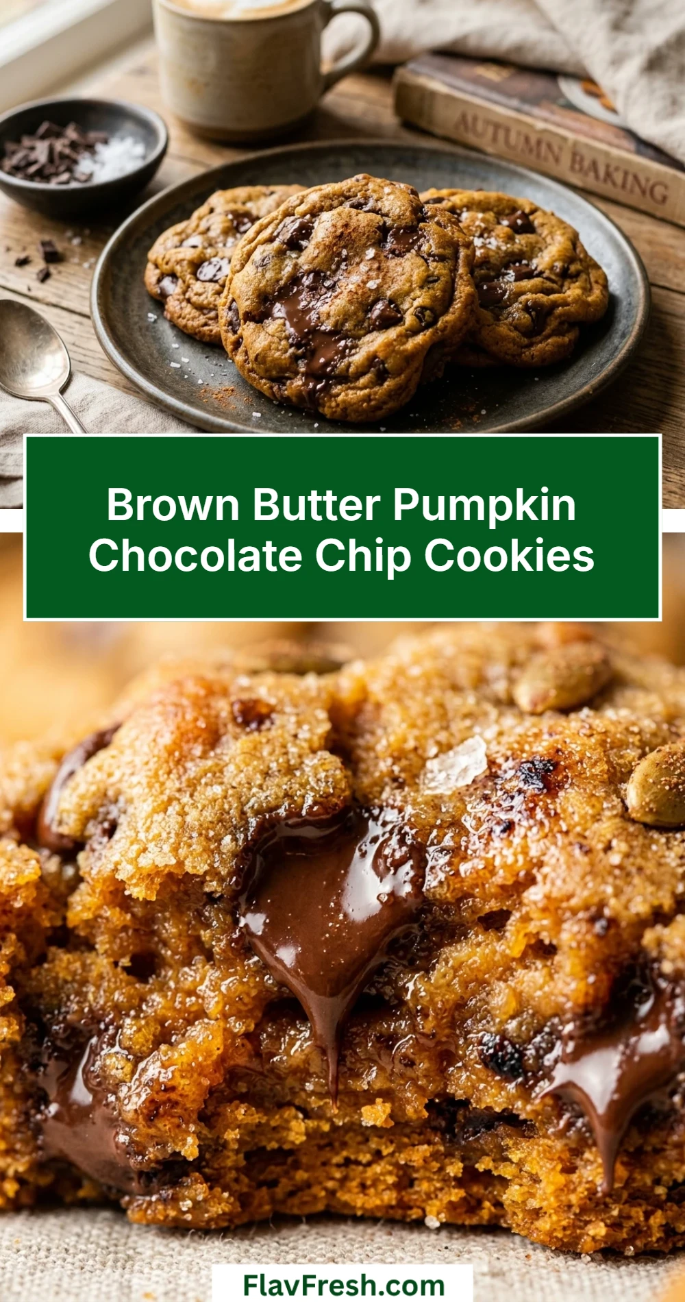 Brown Butter Pumpkin Chocolate Chip Cookies