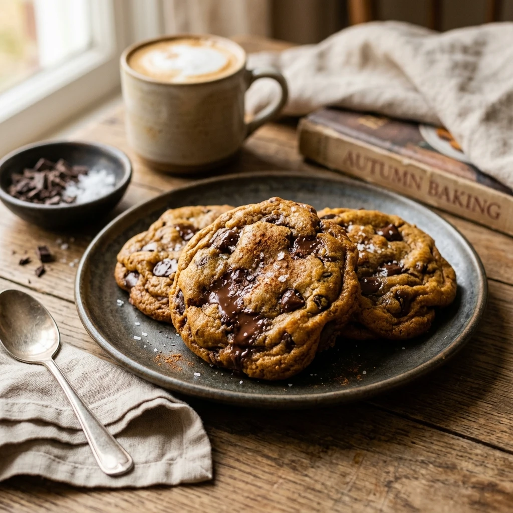 Brown Butter Pumpkin Chocolate Chip Cookies