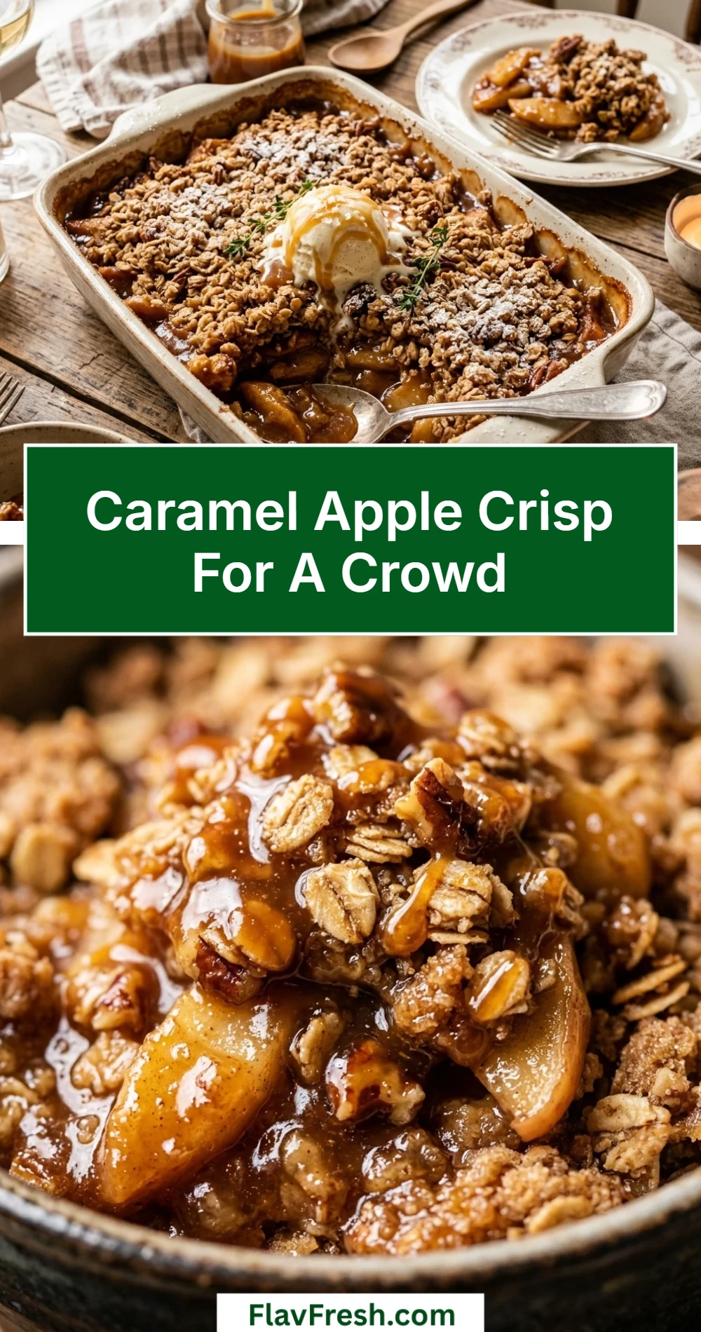 Caramel Apple Crisp For A Crowd