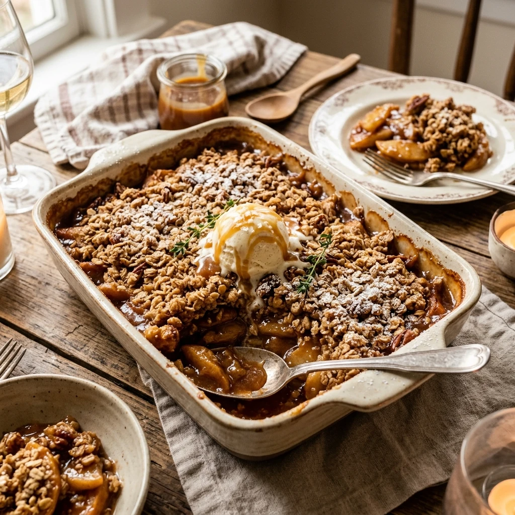 Caramel Apple Crisp For A Crowd