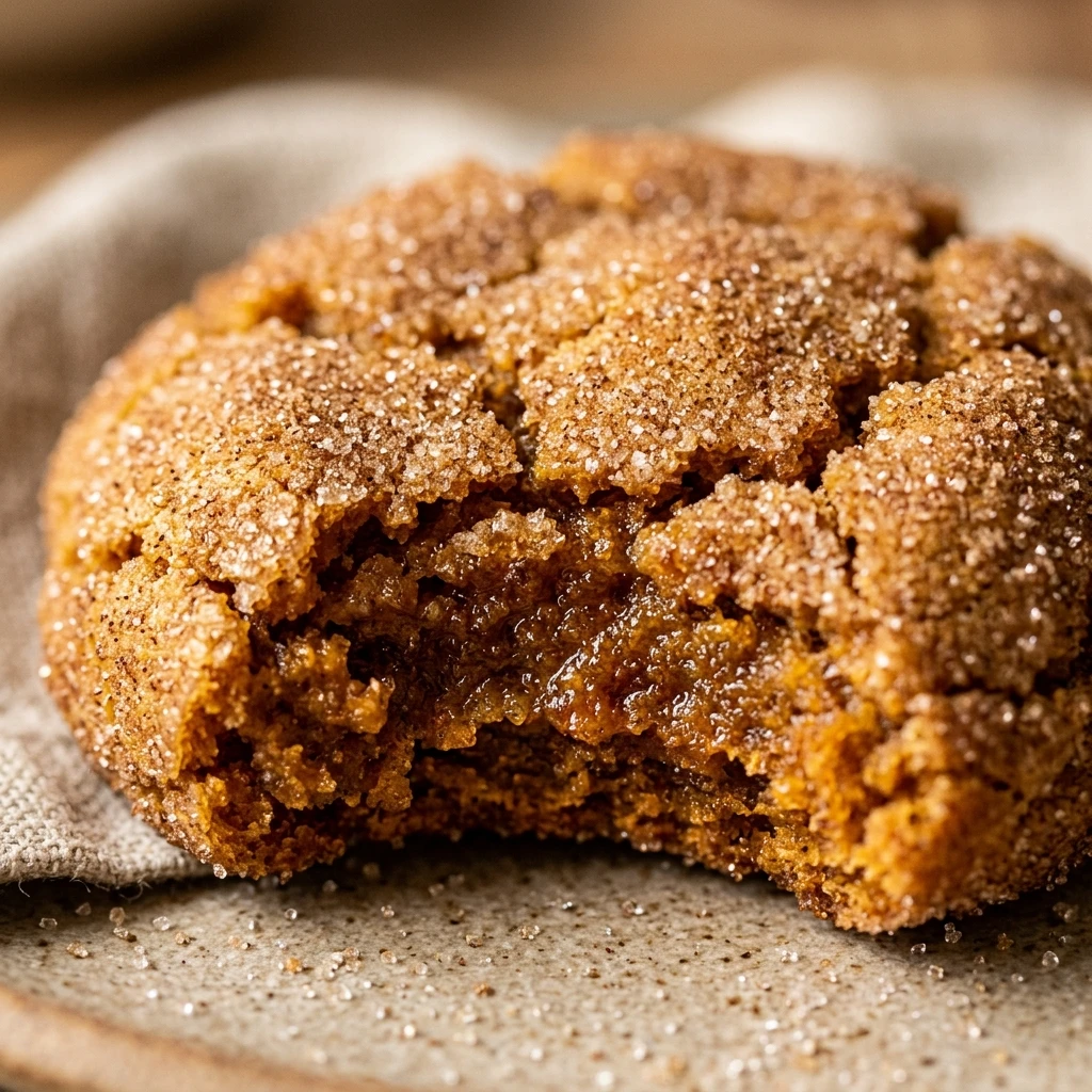 Chewy Pumpkin Snickerdoodle Cookies