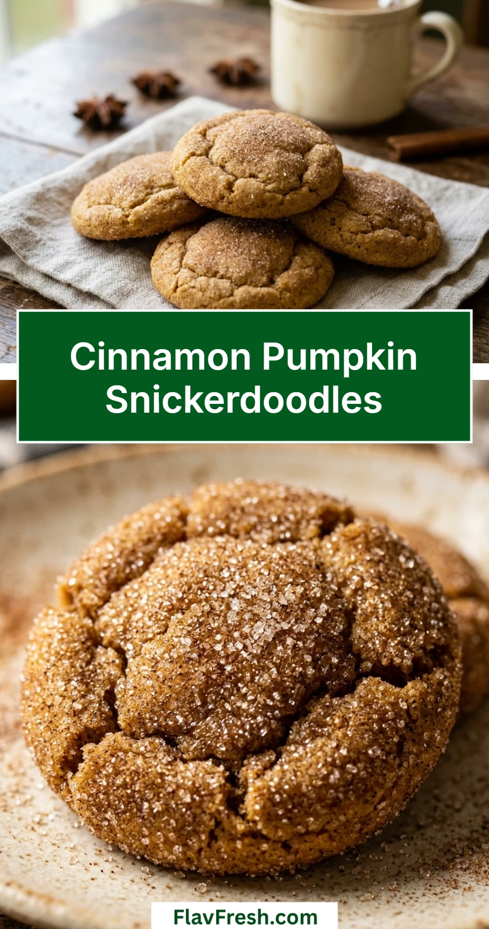 Cinnamon Pumpkin Snickerdoodles