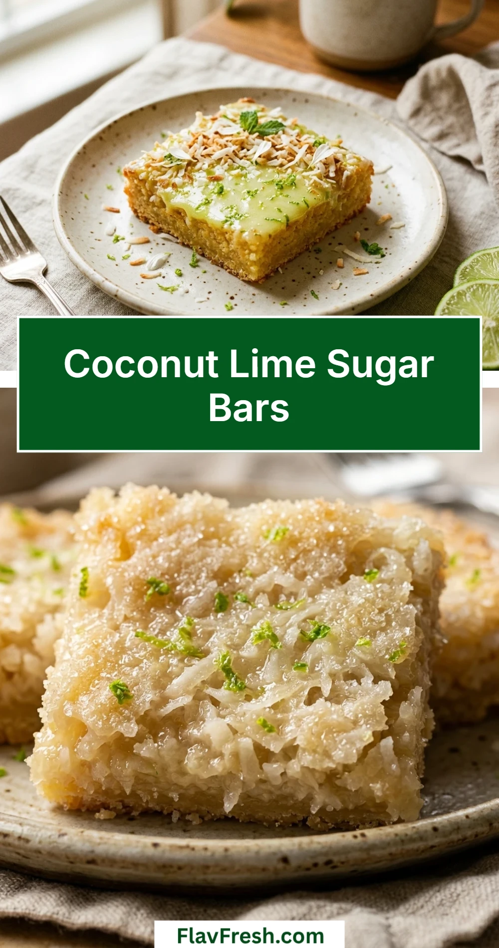 Coconut Lime Sugar Bars
