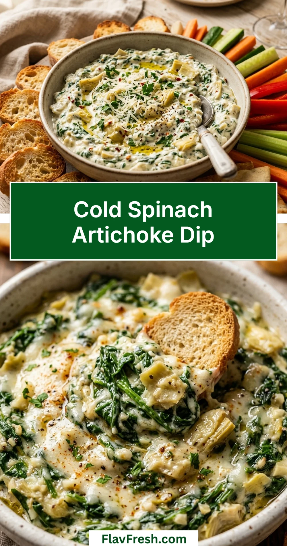 Cold Spinach Artichoke Dip