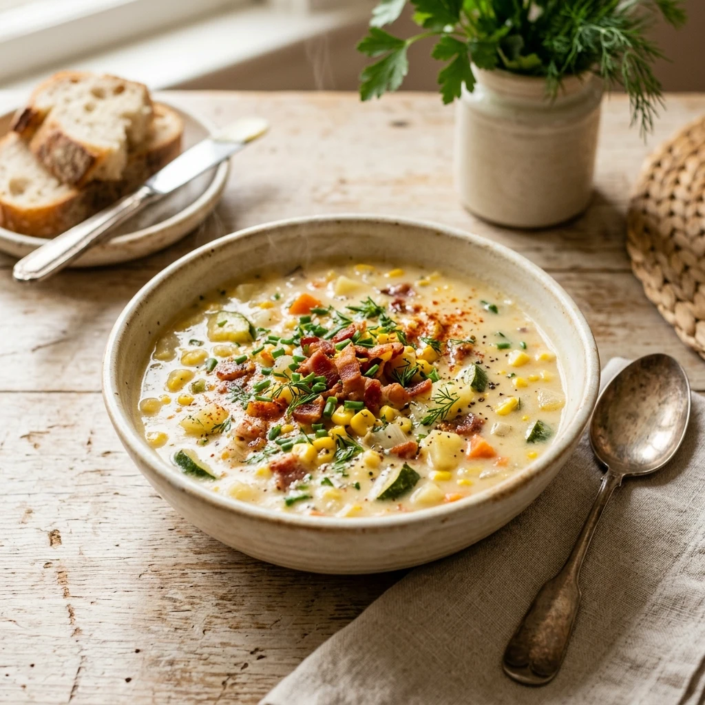 Corn And Zucchini Chowder