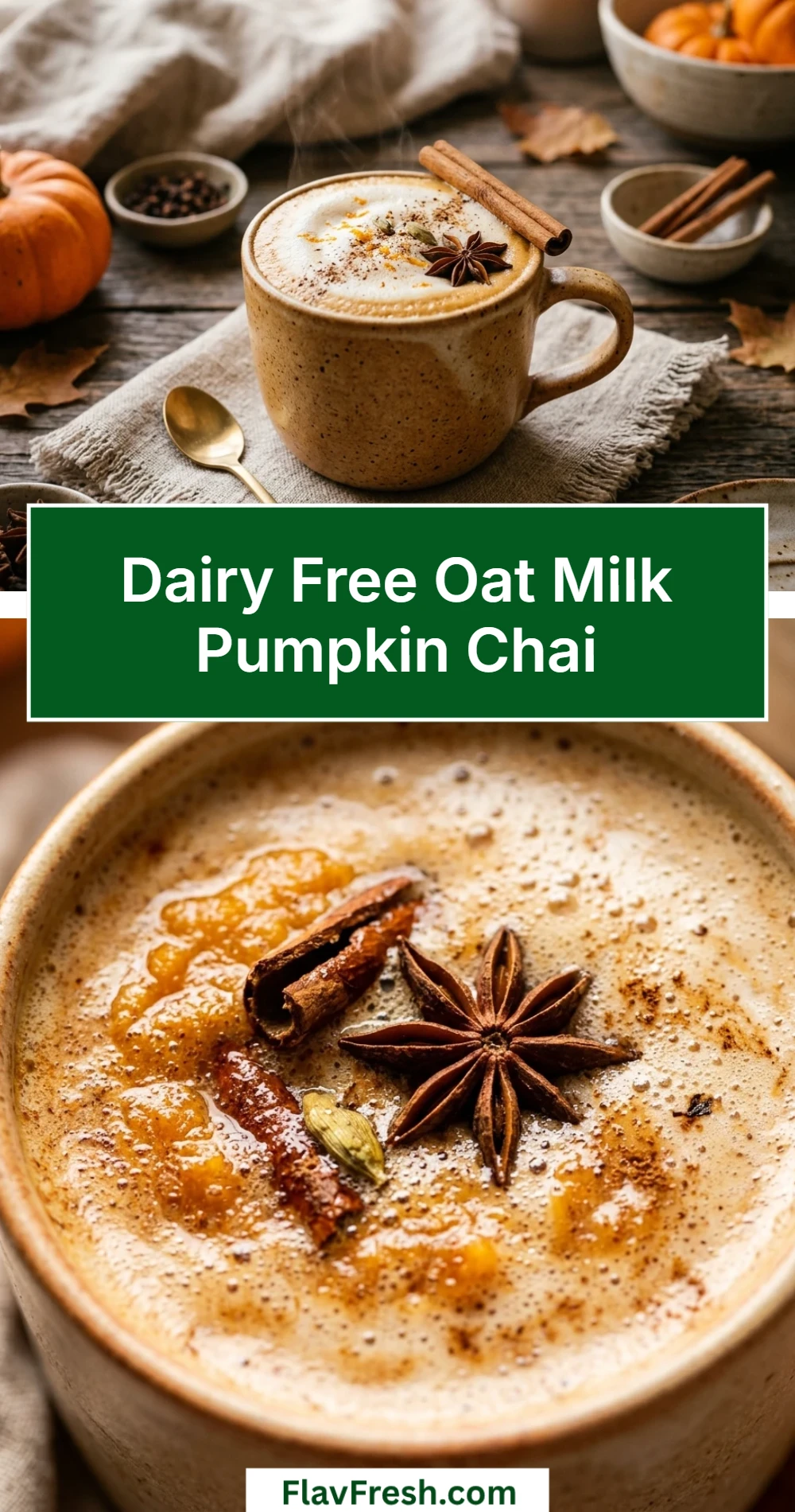 Dairy Free Oat Milk Pumpkin Chai
