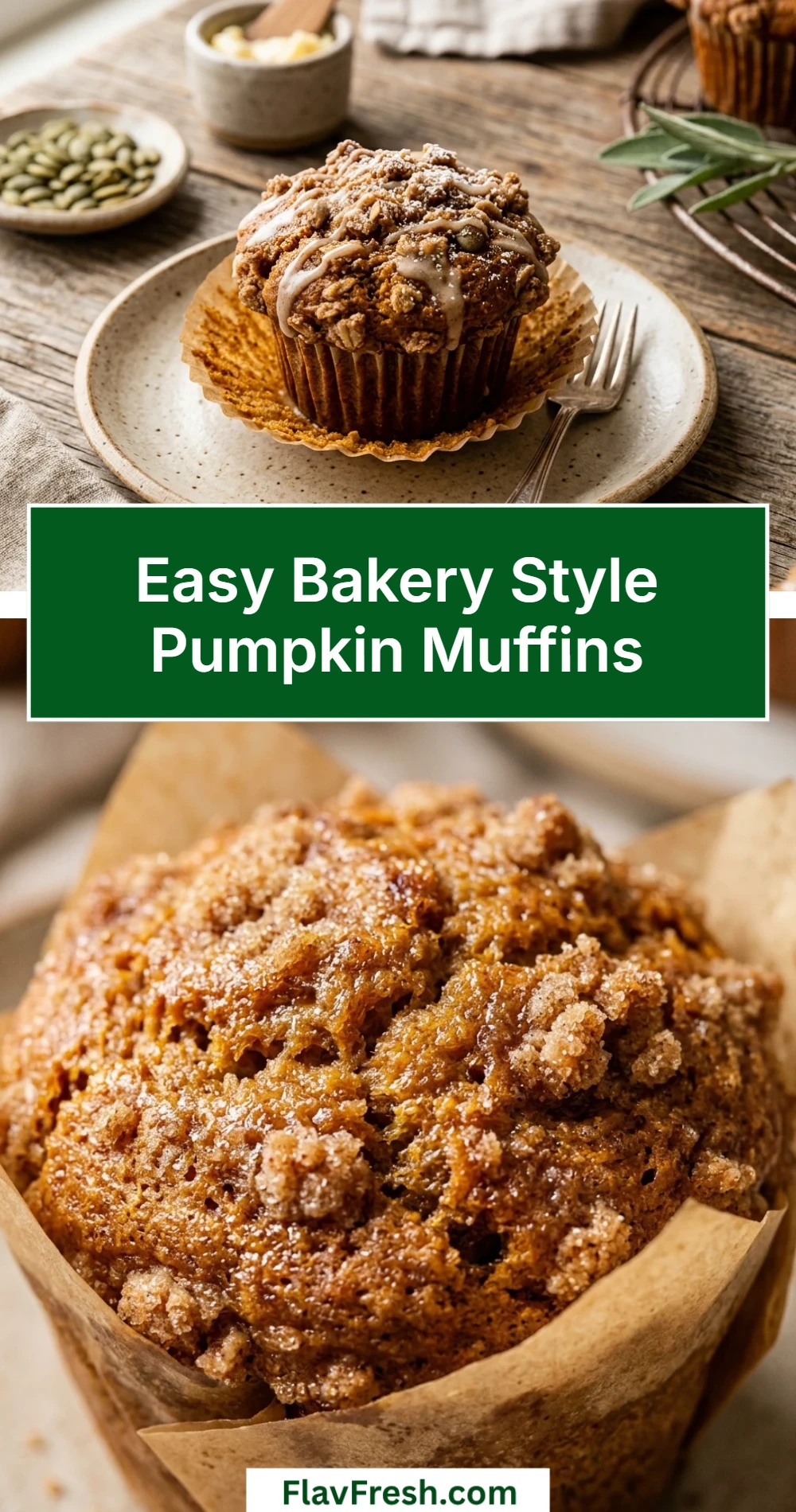 Easy Bakery Style Pumpkin Muffins