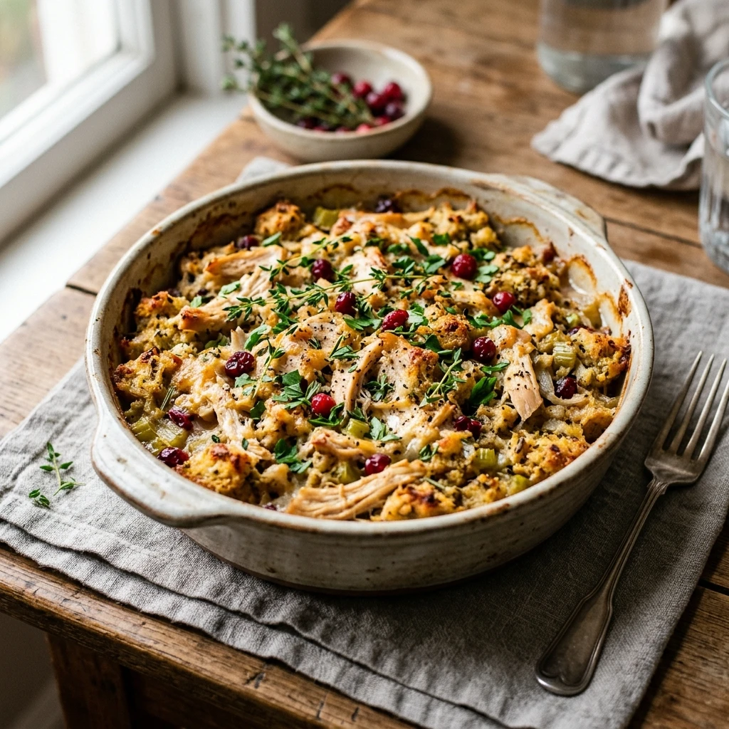 Easy Chicken And Stuffing Bake