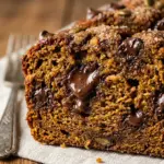 Easy Chocolate Chip Pumpkin Bread Loaf