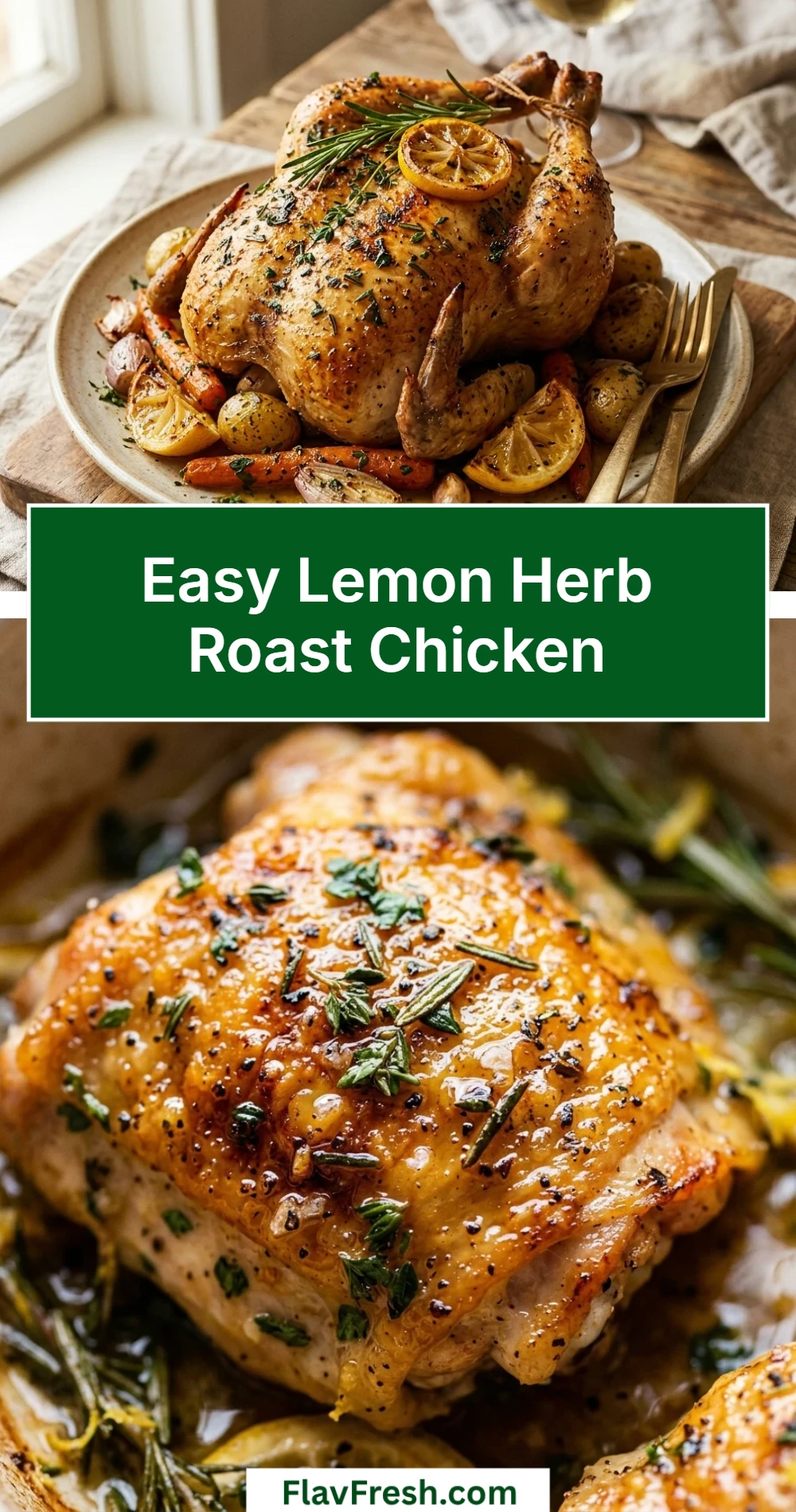 Easy Lemon Herb Roast Chicken