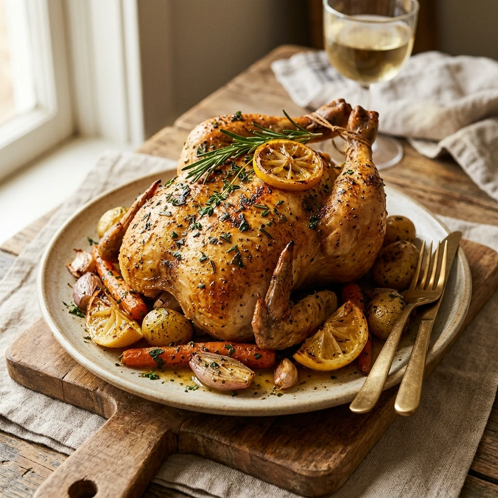 Easy Lemon Herb Roast Chicken
