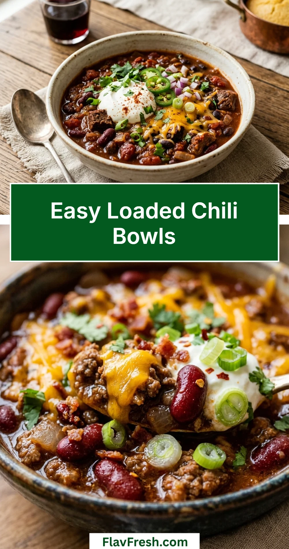 Easy Loaded Chili Bowls