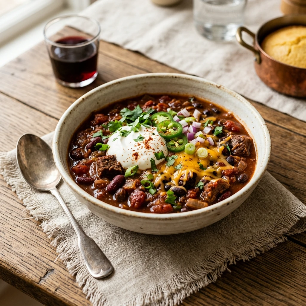 Easy Loaded Chili Bowls