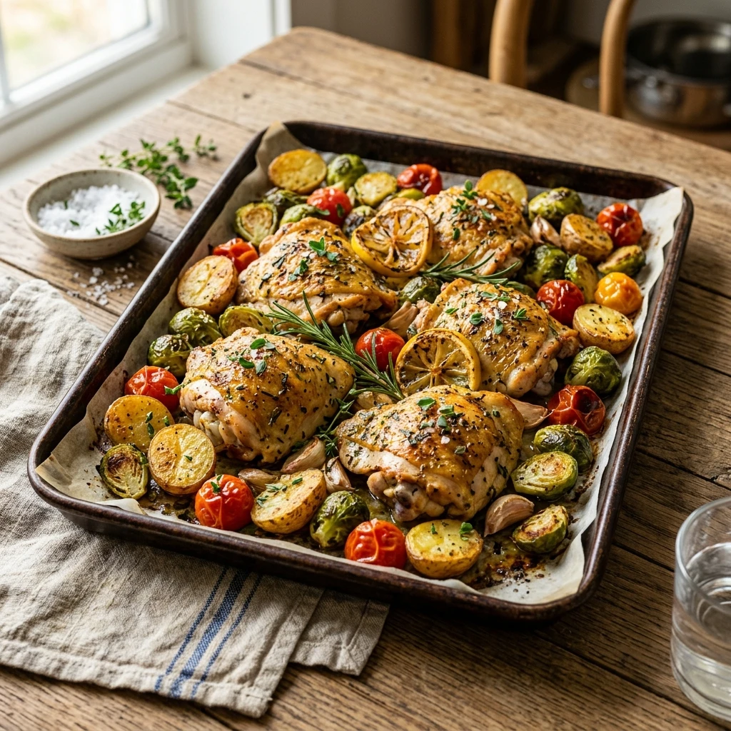 Easy Sheet Pan Lemon Herb Chicken