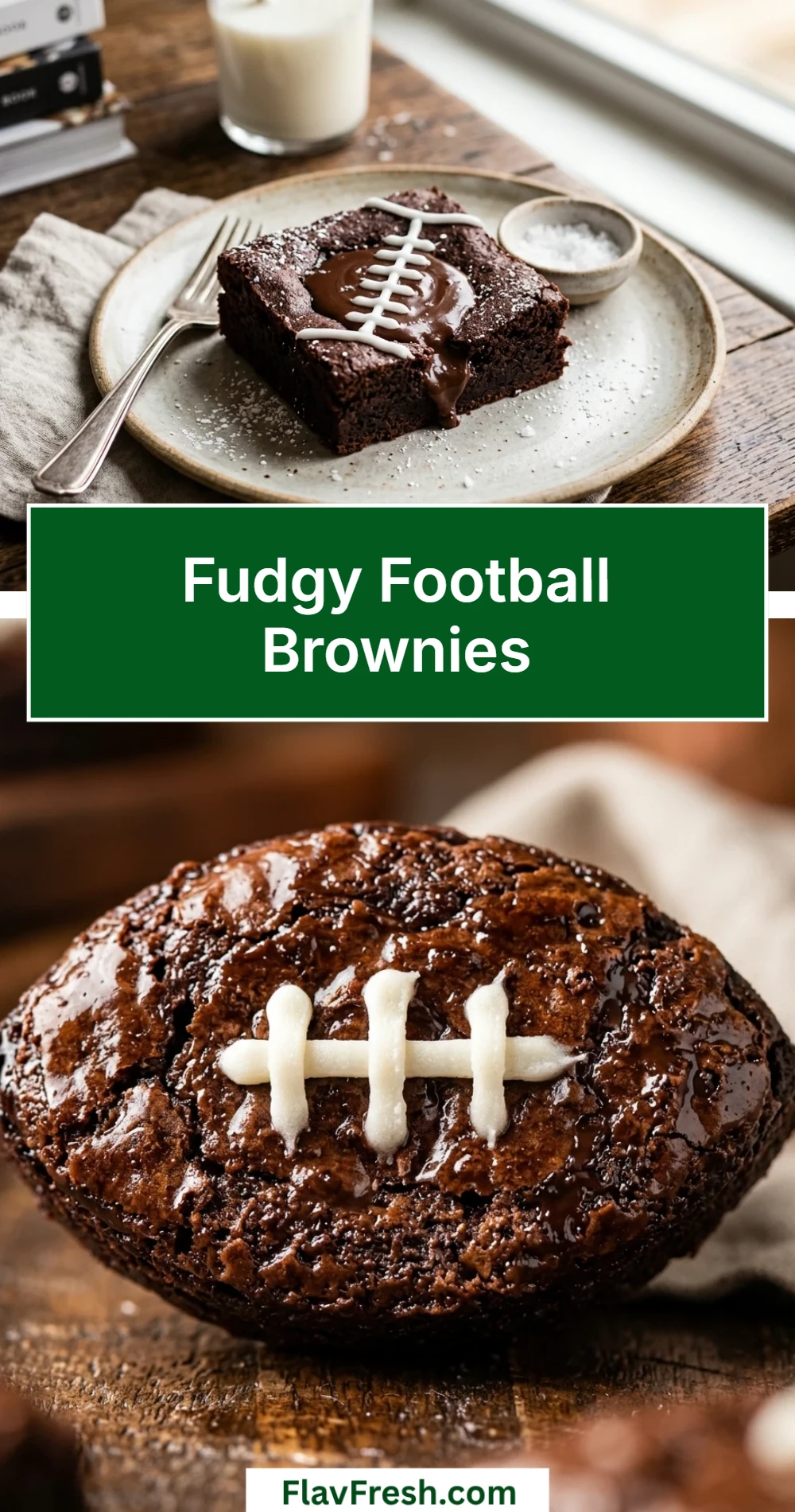 Fudgy Football Brownies