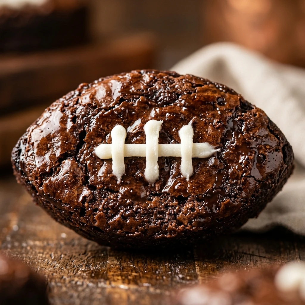 Fudgy Football Brownies
