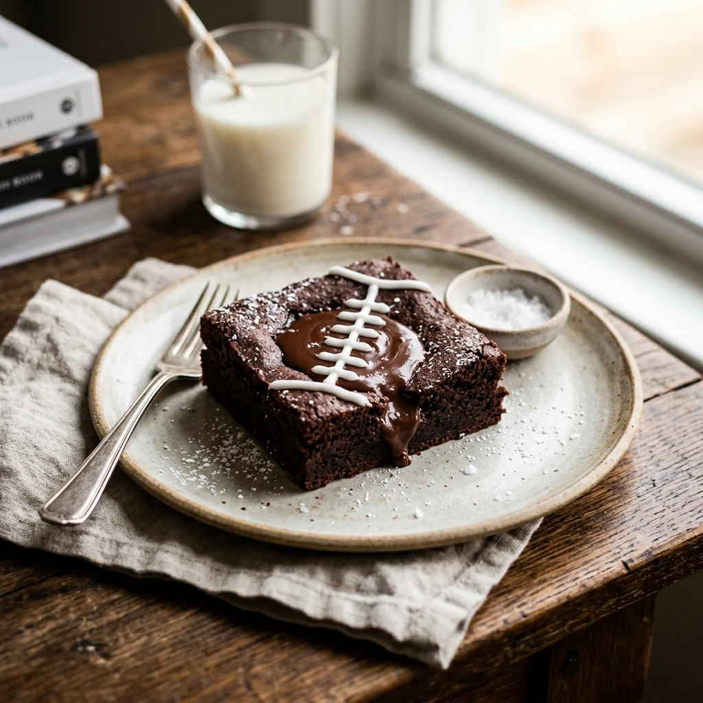 Fudgy Football Brownies