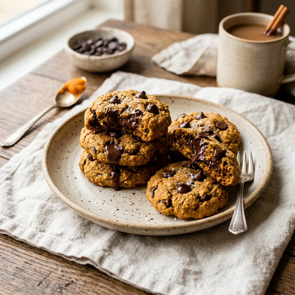 Gluten Free Pumpkin Chocolate Chip Cookies