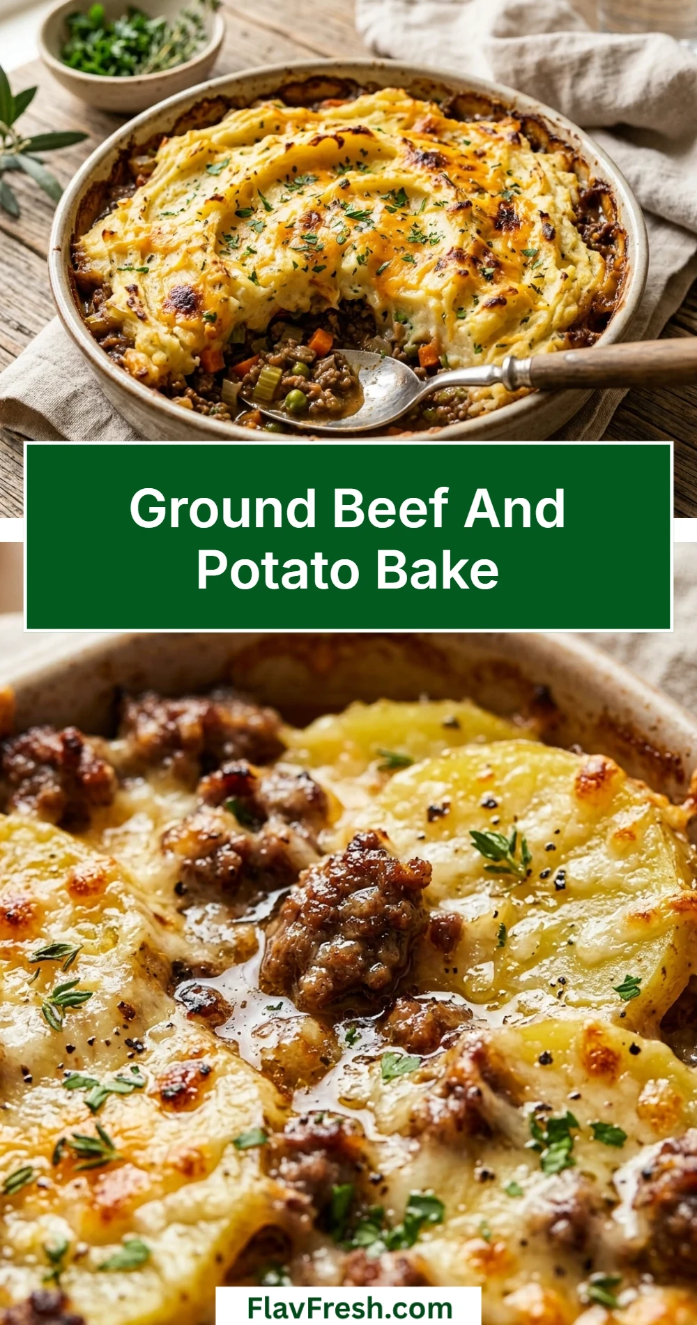 Ground Beef And Potato Bake
