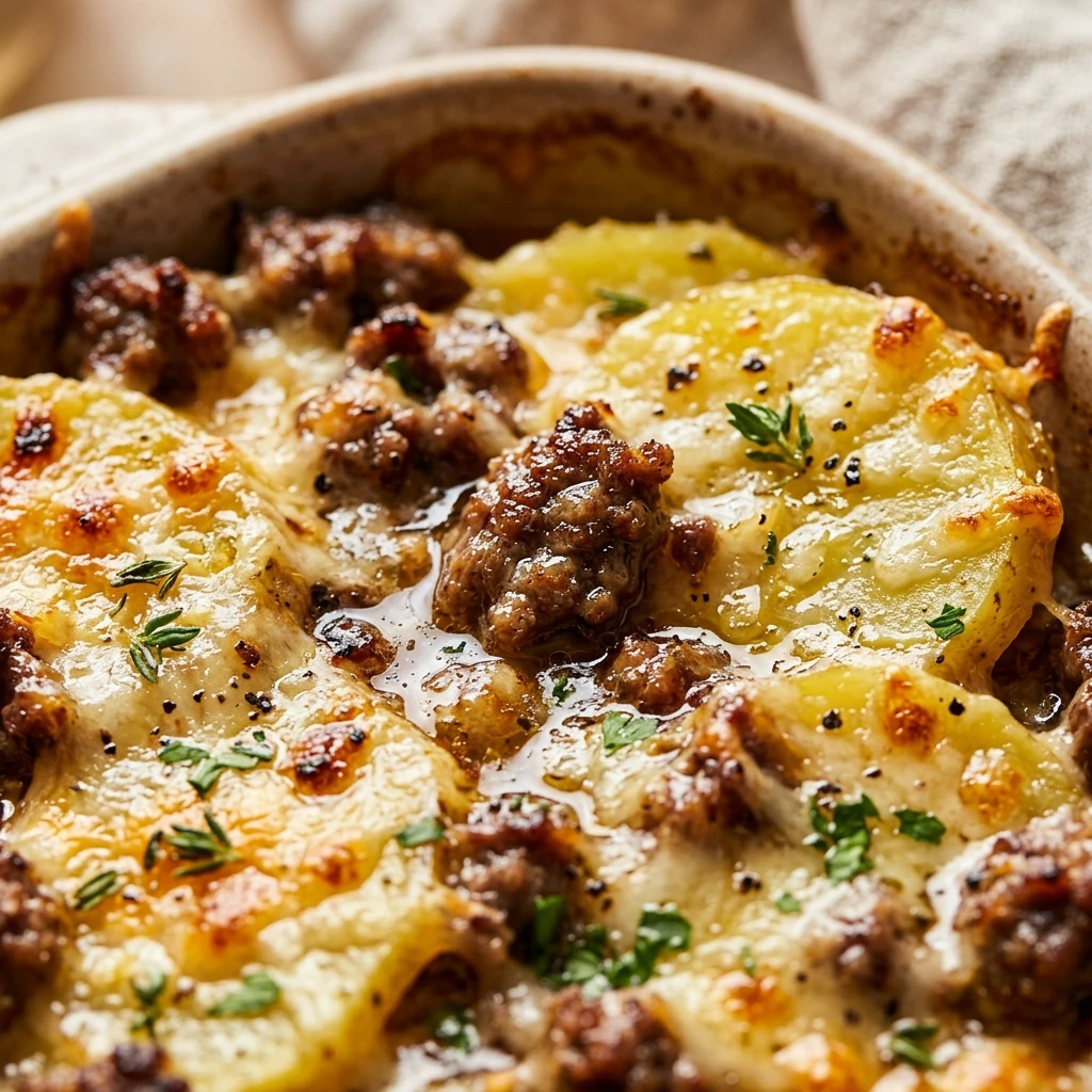 Ground Beef And Potato Bake