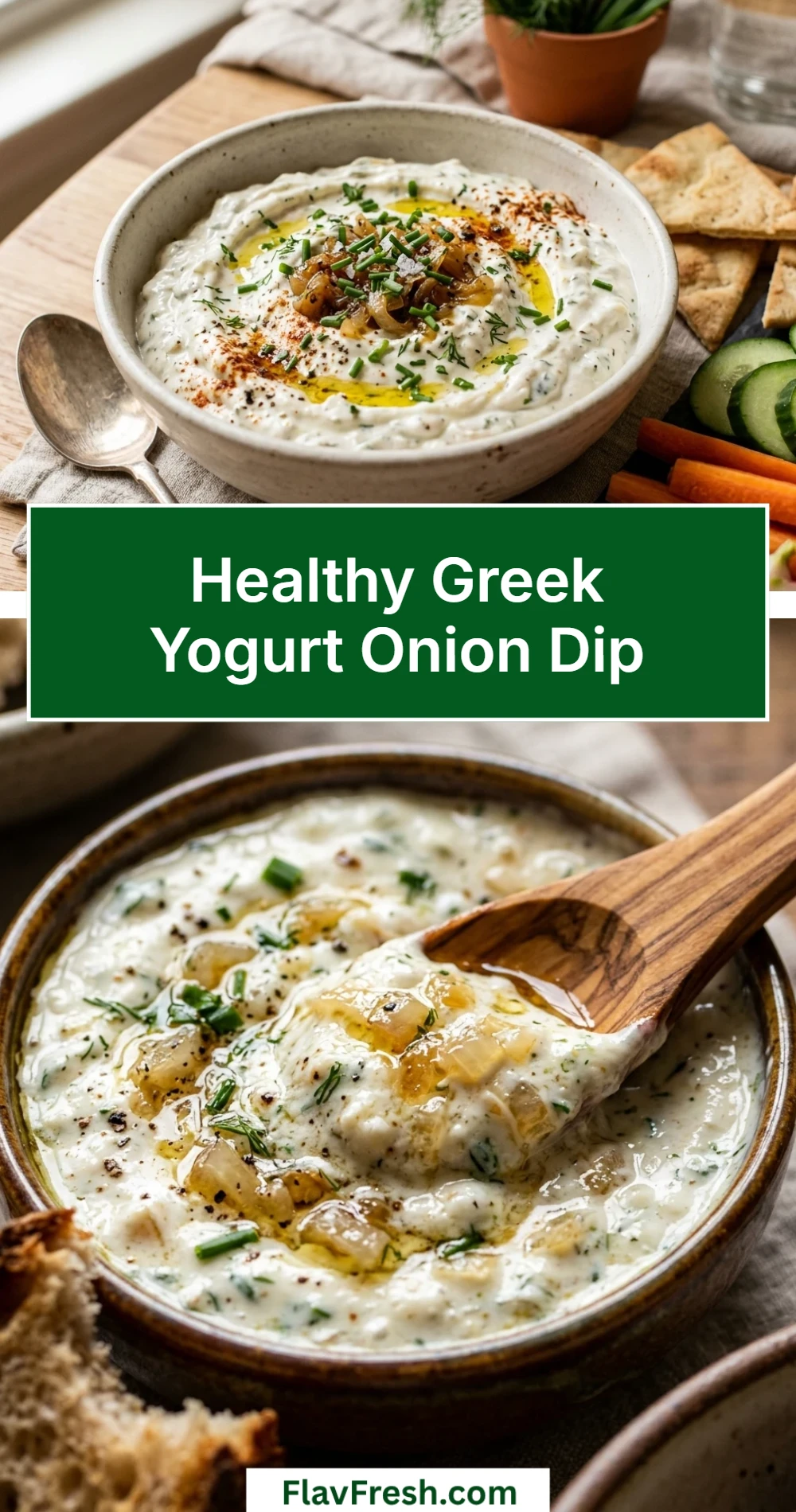 Healthy Greek Yogurt Onion Dip