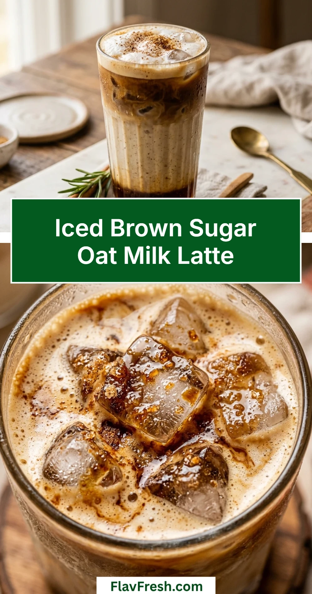 Iced Brown Sugar Oat Milk Latte