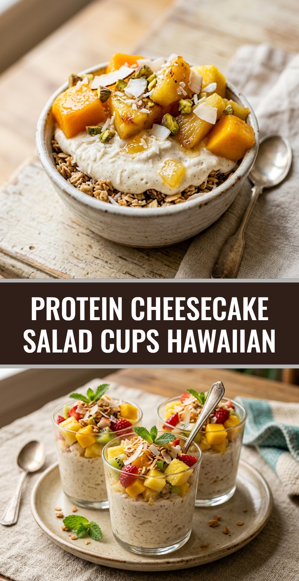 Protein Cheesecake Salad Cups Hawaiian