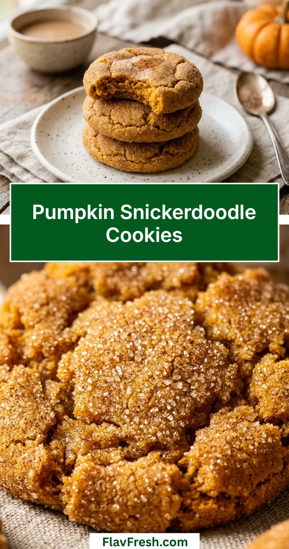 Pumpkin Snickerdoodle Cookies