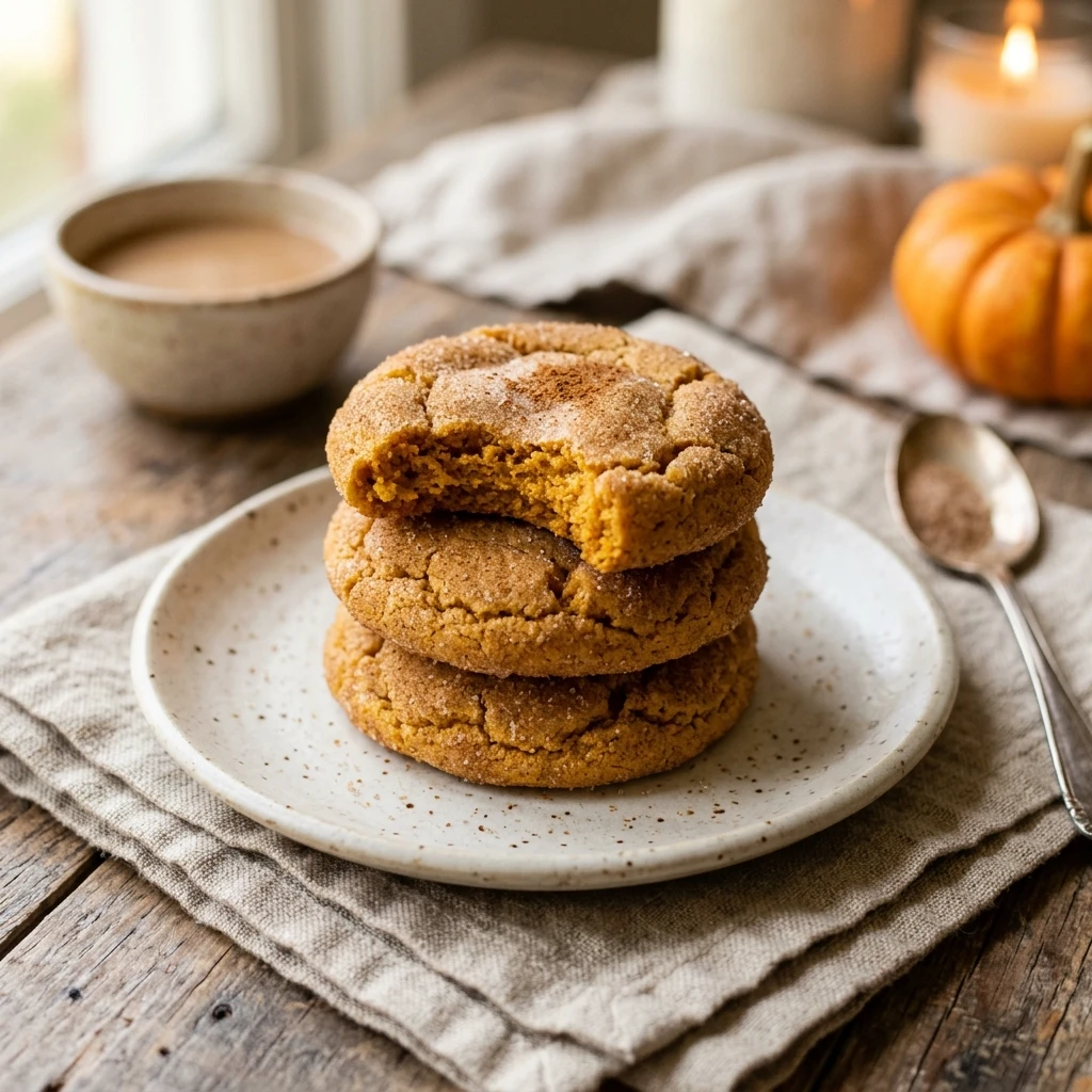 Pumpkin Snickerdoodle Cookies