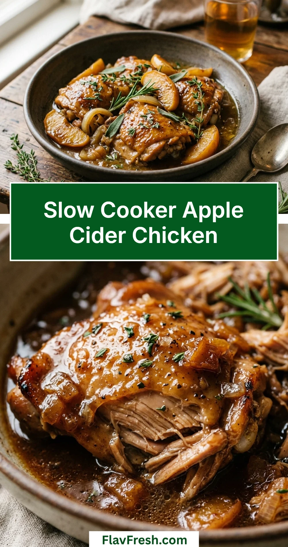 Slow Cooker Apple Cider Chicken