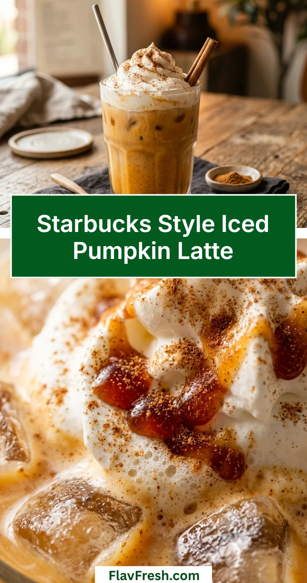 Starbucks Style Iced Pumpkin Latte
