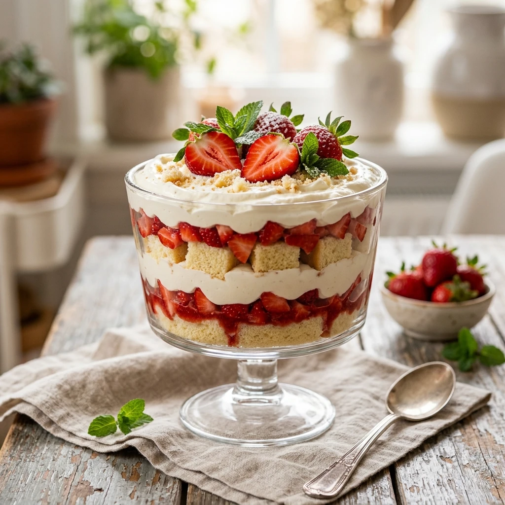 Strawberry Shortcake Trifle